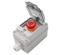 HpLive Interruttore a pulsante a forma di fungo rosso, interruttore Estop con scatola e-Stop Box Stop