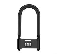 HpLive Lucchetto a combinazione a 4 cifre con staffa regolabile da 12 a 14 cm, resistente alle intemperie per bicicletta, e-bike, moto e scooter (350 lucchetto a forma di U)