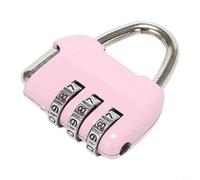 HpLive Lucchetto a combinazione, lucchetti per bagagli Lucchetto per valigia Lucchetto per mini lucchetto con codice a 3 cifre, serratura in lega di zinco impermeabile (rosa)