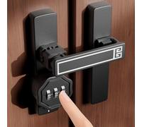 HpLive Lucchetto a combinazione regolabile con display luminoso, per camera da letto, bagno, porte scorrevoli, armadi e cassette delle lettere, nero