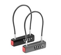 HpLive Lucchetto con cavo, lucchetto per bicicletta con codice numerico con combinazione a quattro cifre per moto, casco, serratura a combinazione (D)