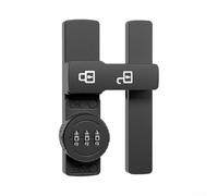 HpLive Lucchetto scorrevole in lega di zinco a 3 cifre, resistente alle intemperie, per porte interne ed esterne, bagno, giardino e finestre, nero