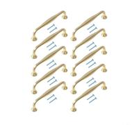 HpLive Maniglia per mobili da cucina, per cassetti, armadio, in ottone spazzolato, antiruggine, facile da montare, distanza tra i fori 96 m/128 mm, lega di alluminio (3)