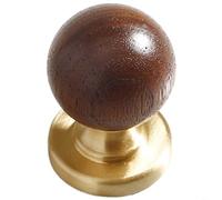 HpLive Maniglia per mobili in ottone in legno, pomello per cassetti retrò, tiraporta antico, hardware a foro singolo per armadio e cassettiera, struttura durevole e aspetto elegante, combinazione di