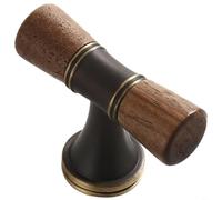 HpLive Maniglia per mobili in ottone in legno, pomello per cassetti retrò, tiraporta antico, hardware a foro singolo per armadio e cassettiera, struttura durevole e aspetto elegante, combinazione di