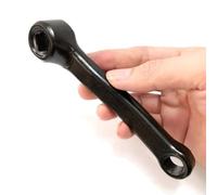 HpLive Manovella per bicicletta per cyclette, 127 mm, in ferro, foro quadrato a sinistra/destra, montabile nero, manovella e set (right crank)
