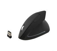 HpLive Mouse ergonomico verticale senza fili con porta USB, clic silenzioso, design illuminato e tracciamento fotoelettrico preciso per ufficio e gioco, nero (nero)