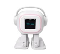 HpLive Per KI Chatbot Robot Per Interazione Emotiva Con Canto & Danza, Controllo vocale ed Emoji, Compagno Personalizzabile In ABS, 10X6x14 cm, Nero (White)