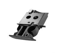 HpLive Portabevande consolle centrale in robusto ABS e metallo, adatto per Transporter T5 e per Multivan 2009-2015, guida a destra, nero/grigio, OEM 7H285860130T (nero)