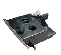 HpLive Portabevande consolle centrale in robusto ABS e metallo, adatto per Transporter T5 e per Multivan 2009-2015, guida a destra, nero/grigio, OEM 7H285860130T (grigio)