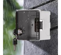 HpLive Presa Parapioggia, 86 Tipo Esterni Interruttore Copertura Con Serratura In Materiale PC, Resistente alle intemperie E Antifurto (Trasparente)