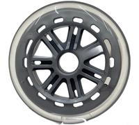 HpLive PU Scooter Wheel 120/125x24 Mm Con Cuscinetti Per Skateboard E Pattini In Line, Ruote Per Scooter Ruote Di Ricambio Ruote Per Scooter, Nero (125 * 24 Trasparente)