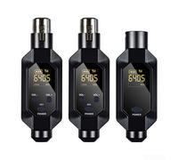 HpLive Ricevitore per microfono XLR, convertitore per microfono senza fili, per microfono dinamico per voce/discorso pubblico (1 in 2)