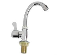 HpLive Rubinetto da cucina monoforo solo acqua fredda plastica acciaio argento per lavello bagno lavandino montaggio semplice robusto durevole design moderno accessori per la casa installazione