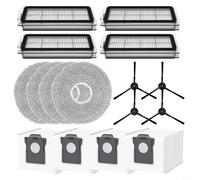 HpLive Set di 16 accessori per robot aspirapolvere Cecotec per Conga X70 con spazzole laterali, filtri, panni in microfibra e sacchetti igienici