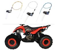 HpLive Set di manopole del gas per ATV Quad con finestrella, 22 mm, per moto Offroad da 50 - 250 CC (argento)
