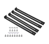HpLive Set di riparazione per cassetti, supporto medio nero, in acciaio, rinforzo per mobili, per cassetti in legno, truciolato e MDF (2 set)