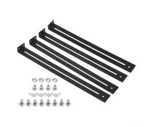HpLive Set di riparazione per cassetti, supporto medio nero, in acciaio, rinforzo per mobili, per cassetti in legno, truciolato e MDF (2 set)