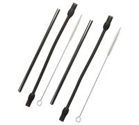 HpLive Set di tubi per latte in silicone e acciaio inossidabile 304 con spazzola per la pulizia, per Siemens per EQ6 per Bosch per macchine da caffè VeroAroma (2 set)