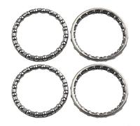 HpLive Set sterzo per bicicletta, set di cuscinetti a sfera a gabbia, 40 mm, in acciaio, nero, compatibile con telaio per bici da corsa, forcella, tubo di testa, ricambio per mountain bike da città, 4