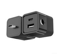 HpLive Smart - Caricatore USB 2 in 1, per Tuya, adattatore WiFi, interruttore con controllo vocale, alimentatore USB (nero USB-C)
