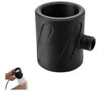 HpLive Soffione doccia moderna stampata 3D dal design minimalista con funzione ad alta pressione e protezione da intasamento, compatibile con connettori per tubi standard G1/2" per bagno (nero)