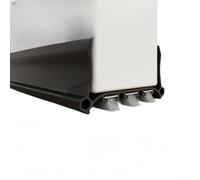 HpLive Striscia di tenuta regolabile in PVC 96 cm per isolamento di polvere, correnti d'aria e rumore, per porte interne ed esterne, compatibile fino a 55 mm di larghezza (nero)