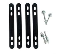HpLive Supporto per cestino da bicicletta in acciaio per e-bike, mountain bike, scooter, robusto adattatore per il montaggio di cesti bagagli sul portapacchi posteriore, nero, argento, 18 cm (nero)