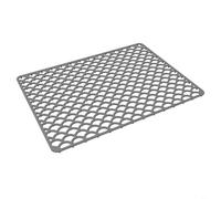 HpLive Tappetino per lavello, 46 x 31,7 cm, in silicone, resistente al calore fino a 260 °C, antiscivolo, antigraffio per lavello, stoviglie (grigio)