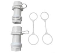 HpLive Tappo di scarico filettato di ricambio per scatola frigo Igloo 50-165 QT, a prova di perdite con cordoncino e guarnizione (2 set)