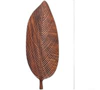 HpLive Vassoio da portata in legno di noce fatto a mano per tè, caffè, dessert snack, con manico (D)