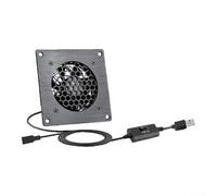 HpLive Ventilatore di raffreddamento USB da 80 mm con controllo, 6/10 velocità, alloggiamento del computer, ventola per home theater AV Cabinet (F030802505EC)