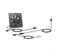 HpLive Ventola di raffreddamento USB da 120 mm, silenziosa con 3/6/10 livelli di velocità per dispositivi elettronici, alloggiamento (FT10S122505EC(60℃)