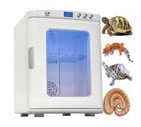 HpLNDas 25L Reptile Egg Incubator with Digital Temperature Control(5-60°C) - for Snake,Tortoise,And Lizard Breeding - Herp Nursery Hatch with LED Display, Auto-Turn,And Dual Ventilation B