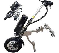 HpLNDas 500W Handbike Elettrica per Sedia a Rotelle, Propulsore Anteriore Elettronico Anteriore per Carrozzina, Dispositivo Traino Carrozzina, 3 velocità, Batteria 48V 17 Ah, Autonomia 70 Km,B17Ah