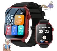HpLNDas Smartwatch per Anziani Indipendenti con SOS, Avviso di Caduta, GPS, Comunicazione Bidirezionale HD, Impermeabile Ip67, Allarme Personale con Pulsante di Assistenza di Emergenza Red
