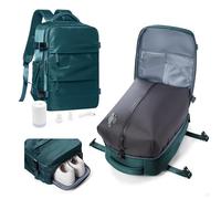 HPLQQ Zaino Ryanair 40x30x20 Sottovuoto da Viaggio con Pompa Aereo Bagaglio a Mano Borsa da Cabina per Uomo e Donna Lavoro e Scuola Trekking Casual Daypack Impermeabile per laptop 14",O4-Blu pavone