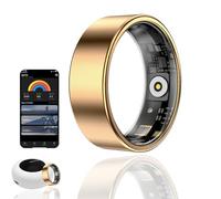 HPLSZCN Smart Ring, Fitness Tracker con frequenza cardiaca, ossigeno nel sangue, stress, monitoraggio del sonno, monitoraggio dei passi, impermeabile fino a 10 ATM (Oro rosa, 10)
