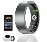 HPLSZCN Smart Ring, Fitness Tracker with Heart Rate, Blood Oxygen,Stress, Sleep Tracker, Step Tracker, 10ATM Waterproof, Compatible with iPhone and Android (Grigio, 7)