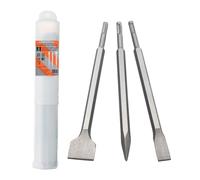 HPMAISON Scalpelli SDS-Plus 3 Pezzi, Scalpello SDS Spatola, Gambo Esagonale 25cm Scalpello, SDS Piatto Scalpello a Punta Scalpelli per Alcestruzzo, Mattoni, Muratura