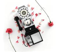 HPMCVE Libro degli Ospiti per Telefono Digitale retrò, Registratore Video E Audio HD da 32 GB per Matrimoni, Feste, Cerimonie, Lauree, Anniversari, Stazione di Messaggi Portatile con Luci (Nero)