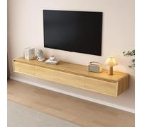 HPMCVE Mobile TV sospeso, supporto TV a parete da 160 cm con 2 ante a ribalta e 2 cassetti, console multimediale per TV, ampio spazio di archiviazione, per lettore DVD, decoder via cavo