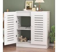 HPMCVE Scatola nascondi router WiFi, mobiletto porta router in PVC da pavimento, ripiano regolabile e lati traforati, grande capacità, scaffale autoportante da pavimento