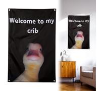Hpmjz Arazzo divertente con bandiera "Welcome to My Cull", 6 x 0,9 m, decorazione da parete con occhielli in ottone, per camera da letto, dormitorio, camera da letto, feste interne ed esterne, uomo e
