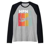 HPN White Plains Aeroporto Maglia con Maniche Raglan