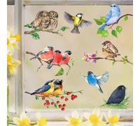 HPNIUB Adesivo per Finestra Colibrì,Uccelli e Farfalle Finestra Decalcomanie,Farfalla Sticker Murali Cameretta de Ragazza,Animali Adesivi Parete per Asilo Nido Soggiorno Decorazioni