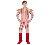 HPO HALLOWEEN PARTY ONLINE Costume da uomo anni '70 Rockstar Stripe multicolore | Perfetto per feste di Halloween | Cosplay | Tessuto sintetico - M