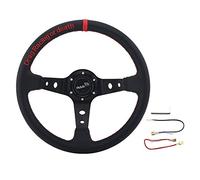 Hpory - Volante sportivo da corsa, 33 cm, per Rally Drift Race universale, in poliuretano al carbonio, antiscivolo, per il gaming