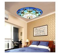 HPTHLY Lampada da soffitto in stile Tiffany, lampada da soffitto per soggiorno, design Tiffany, barca a vela E27, lampada da soffitto per camera da letto retrò Tiffany, lampada per la camera dei