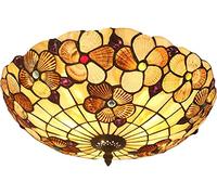 HPTHLY Lampada da soffitto in stile Tiffany, plafoniera europea Tiffany Retro Shell Mediterraneo Mar Pastorale Plafoniere Luminaria Teto Plafoniere 40,6 cm